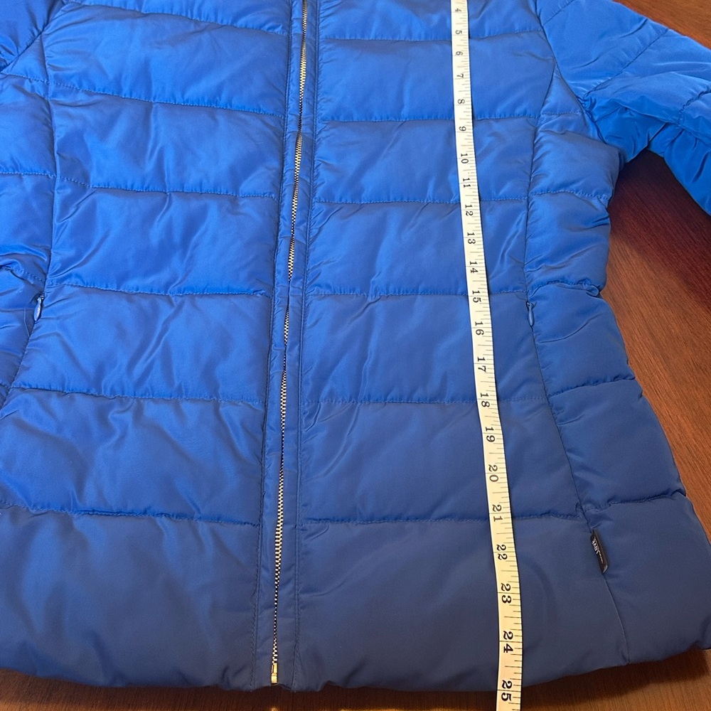 Love Moschino Blue Quilted Puffer Jacket Heart Zipper Designer - Picture 9 of 11